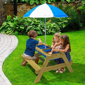 TP Toys Spieltisch mit Sonnenschirm - weiß - Kiefer -