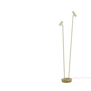 HELL-höllisch gutes Licht LED-Stehleuchte, 2-flammig, messing-matt - gold - 140 cm - [22.0] | Möbel Kraft