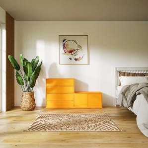 Sideboard Gelb - Sideboard: Schubladen in Gelb & Türen in Gelb - Hochwertige Materialien - 151 x 79 x 34 cm, konfigurierbar