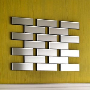 Design Wandspiegel in Ziegel Optik 100 cm breit