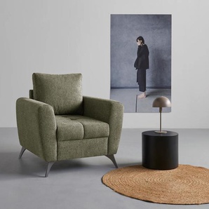Sessel ANDAS Lörby Luxus Gr. Struktur (recyceltes Polyester), B/H/T: 96 cm x 90 cm x 92 cm, grün Polstersessel Belastbarkeit bis 140kg pro Sitzplatz, auch mit Aqua clean-Bezug