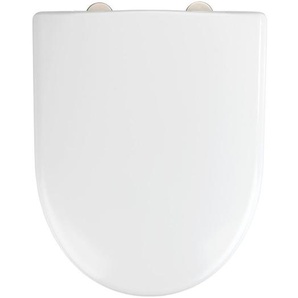Wenko Wc-Sitz , Weiß , Kunststoff , 36.5x45.5 cm , Deckel mit Absenkautomatik , Badezimmer, WC Ausstattung, WC Sitze