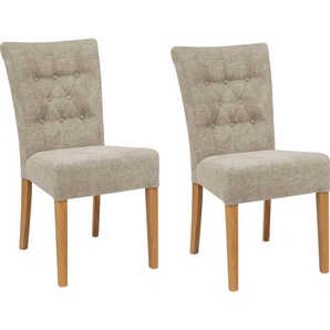 Home affaire Polsterstuhl Queen (Set, 2 St), Esszimmerstuhl mit Knopfheftung, 2er, 4er oder 6er-Set