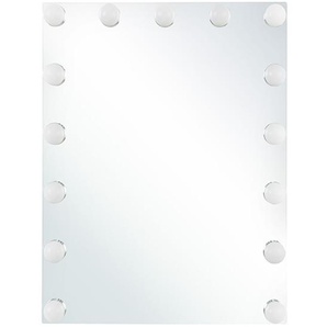 Badspiegel Transparent 40 x 50 cm Eisen mit LED-Beleuchtung Rechteckig Modern