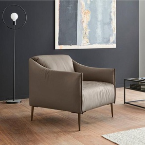 W.SCHILLIG Cocktailsessel sally, mit Metallfüßen in Bronze pulverbeschichtet