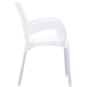 Ramsan Dining Chair - Modern - White - Plastic - 58 cm x 53 cm x 83 cm
