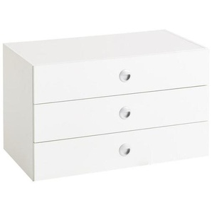 Carryhome Schubkasteneinsatz , Weiß , 3 Schubladen , 82x49x49 cm , Schlafzimmer, Kleiderschränke, Schrankzubehör