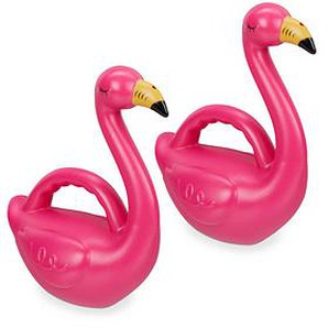relaxdays Gießkanne Flamingo pink 1,8 l