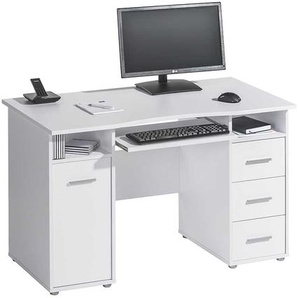 PC Schreibtisch in Weiß 150 cm breit