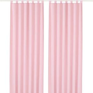 Vorhang HOME AFFAIRE Parry Gardinen Gr. 225 cm, Schlaufen, 140 cm, rosa (rosé) Gardinen nach Räumen Gardine blickdicht, monochrom, basic