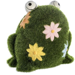 Sparschwein Frosch als Blumenwiese 13 cm Spardose Frog
