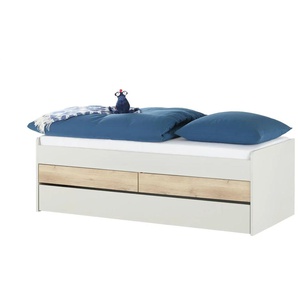 Duobett mit Stauraum  Grow Up - grau - 97 cm - 66 cm | Möbel Kraft