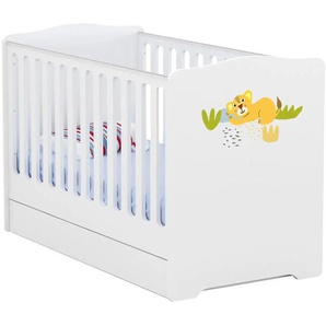 Kinderbett - weiß - 76 cm - 95 cm | Möbel Kraft