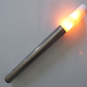 LED Fackel Version 3.0 630 mm Länge große Flamme Edelstahl Dekor -#6036