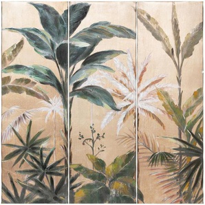 Bedrucktes Triptychon Jungle 90x90 cm Unisex