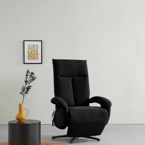 Places of Style TV-Sessel Birkholm, wahlweise manuell, mit zwei Motoren oder Akku 2 Motoren, und Aufstehhilfe. in Breiten Olympia EASY CLEAN, manuell-Größe M, B/H/T: 74 cm x 112 82 schwarz Fernsehsessel Sessel