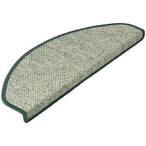 Stufenmatte Sabang | Sisaloptik | Grün | 23,5 x 65 cm | Halbrund