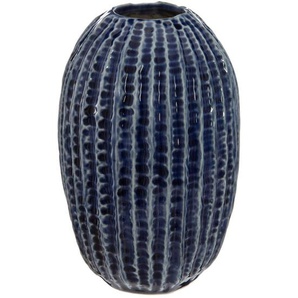 Keramik Vase Deko, Deko Blume Dekoration OCEAN, Dunkelblau