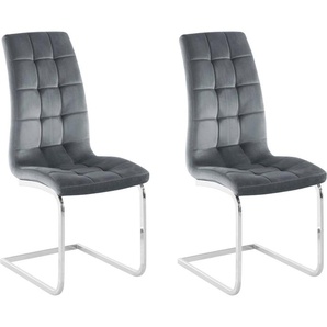INOSIGN Freischwinger Lola (Set, 2 St), 2 oder 4 Stück, Bezug in Kunstleder oder Samtsoff, chrom Metallgestell