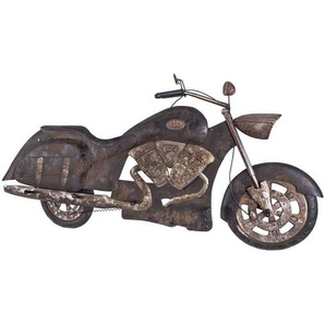 Motorrad Garderobe in 3D Optik Braun Metall