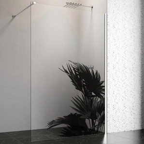 Walk-in-Dusche WELLTIME BY GEO Duschwände Gr. B/H: 136,5 cm x 200 cm, nur rechts montierbar, grau (chromfarben) Duschwände Duschwand erhältlich in 5 verschiedenen Breiten (80-140 cm)