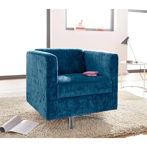 INOSIGN Sessel Bob, drehbar mit Sternfuß Struktur grob, B/H/T: 72 cm x 71 75 blau Polstersessel