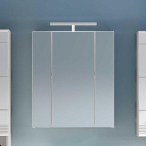 3 türiger Spiegelschrank in Weiß 60 cm breit
