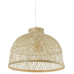 KHG Pendelleuchte, 1-flammig, Bambus - holzfarben - 150 cm - [40.0] | Möbel Kraft