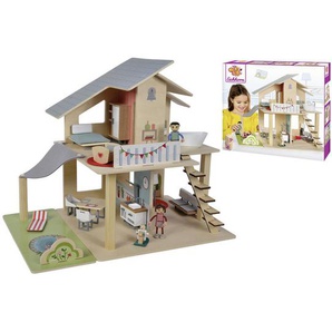 Puppenhaus , Holz, Kunststoff , Kiefer , 42.5x32.5 cm , Spielzeug, Kinderspielzeug