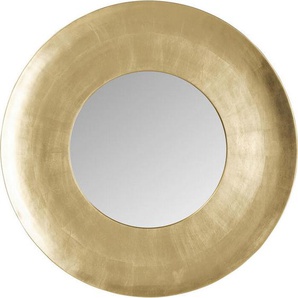 Kare-Design Wandspiegel , Gold , Glas , rund , 108x108x8 cm , Schlafzimmer, Spiegel, Wandspiegel