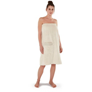 Möve Sarong Wellness, Kurzform, Baumwolle, Knöpfe, mit Druckknöpfen