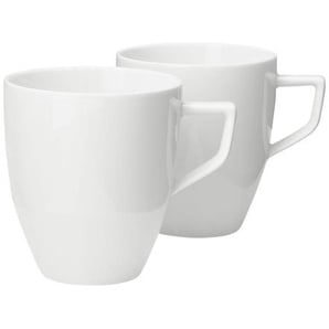 Joop! Kaffeebecherset Single Cornflower , Weiß , Keramik , 2-teilig , 0,34 ml , 9.5 cm , Kaffee & Tee, Tassen, Kaffeetassen