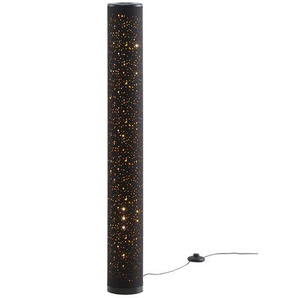 Trio LED-Stehleuchte, 1-flammig, Stoff schwarz/gold - schwarz - 103 cm - [13.0] | Möbel Kraft