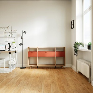 Schallplattenregal Terrakotta - Modernes Regal für Schallplatten: Schubladen in Terrakotta - 154 x 91 x 34 cm, Selbst designen