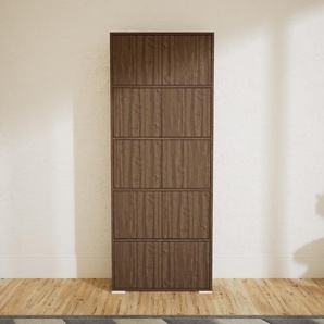 Aktenschrank Nussbaum - Flexibler Büroschrank: Türen in Nussbaum - Hochwertige Materialien - 77 x 196 x 34 cm, Modular