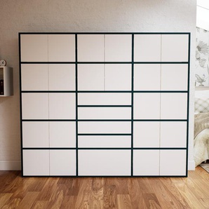 Aktenschrank Weiß - Büroschrank: Schubladen in Weiß & Türen in Weiß - Hochwertige Materialien - 226 x 195 x 34 cm, Modular