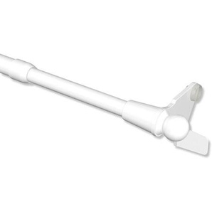 Klemmstange Weiß / ausdrehbare Gardinenstangen ohne Bohren 10/8 mm Ø Avanti, 30-40 cm