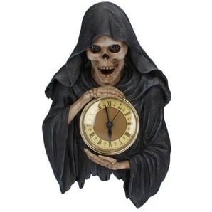 Wanduhr Dunkle Stunde Uhr Reaper Gothic Tod Totenschädel