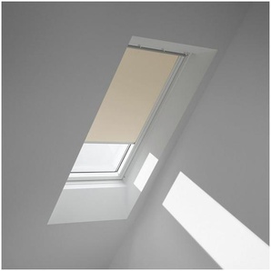 Verdunklungsrollo DKL M10 1085SWL, VELUX, verdunkelnd, in Führungsschienen, VELUX »Pick & Click!«, beige