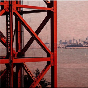 Wall-Art Alu-Dibond-Druck Vor den Toren von San Francisco, 60/40 cm