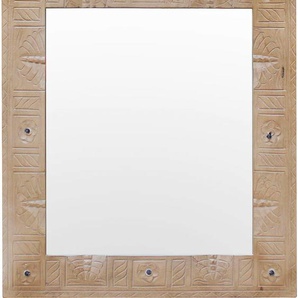 Wandspiegel SIT Daipur Spiegel Gr. B/H/T: 68 cm x 79 cm x 8 cm, beige (natur) Spiegel mit aufwändigen Schnitzereien