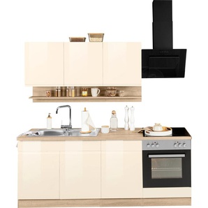 HELD MÖBEL Küchenzeile Virginia, ohne E-Geräte, Breite 210 cm B: beige Küchenzeilen Elektrogeräte -blöcke Küchenmöbel