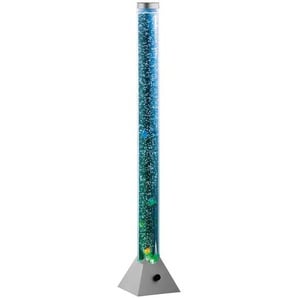 Wassersäule , Transparent, Titan , Kunststoff , 21.5x130x21.5 cm , Farbwechsler, Schnurschalter , Innenbeleuchtung, Dekoleuchten