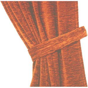 Raffhalter WIRTH Thermo-Chenille 288g/m² Gr. B/H: 60 cm x 6 cm, orange (terrakotta) Raffhalter