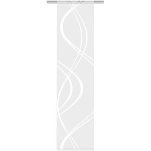 Flächenvorhang Tiberio , Weiß , Textil , Abstraktes , 60x245 cm , mit Beschwerungsstab, Öffnung für Beschwerungsstab , Wohntextilien, Gardinen & Vorhänge, Schiebegardinen
