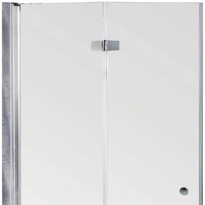 Dusch-Falttür SANOTECHNIK Sanoflex Duet Duschtüren Gr. H: 195 cm, nur links montierbar, mit Antikalk-Versiegelung, grau (chromfarben) Duschtüren