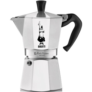 Espressokocher BIALETTI Moka Express Kaffeemaschinen Gr. 0,27 l, 6 Tasse(n), grau (aluminiumfarben, schwarz) Espressokocher Aluminium