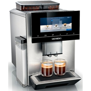 SIEMENS Kaffeevollautomat EQ900 TQ907D03 Kaffeevollautomaten 2 Bohnenbehälter, automatische Bohnenanpassung, extra leise silberfarben (edelstahlfarben) Kaffeevollautomat Bestseller