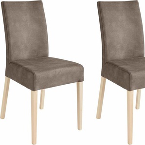 Home affaire 4-Fußstuhl Umag (Set, 2 St), Sitz und Rücken gepolstert