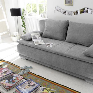 Couch Sofa Zweisitzer LUIGI Schlafcouch Schlafsofa ausziehbar schlamm grau 208cm